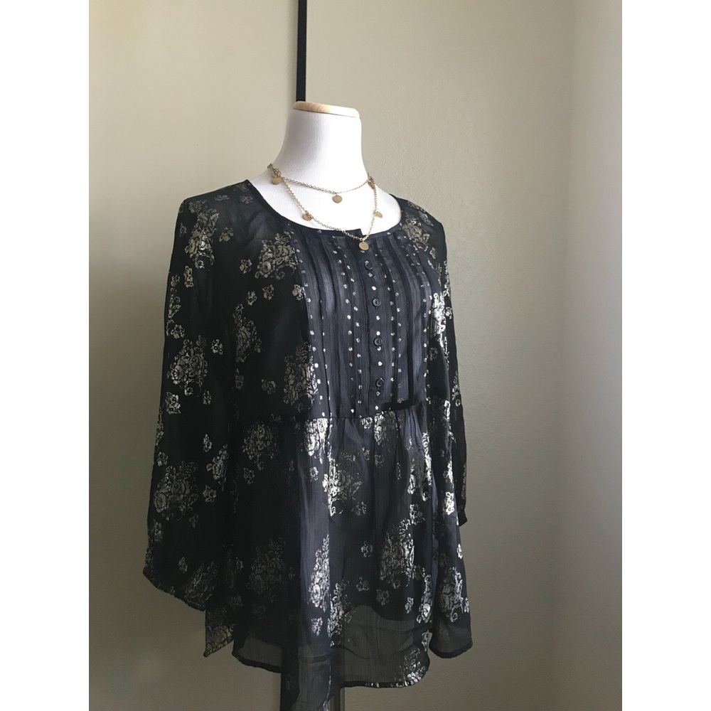 Black Sheer Top
